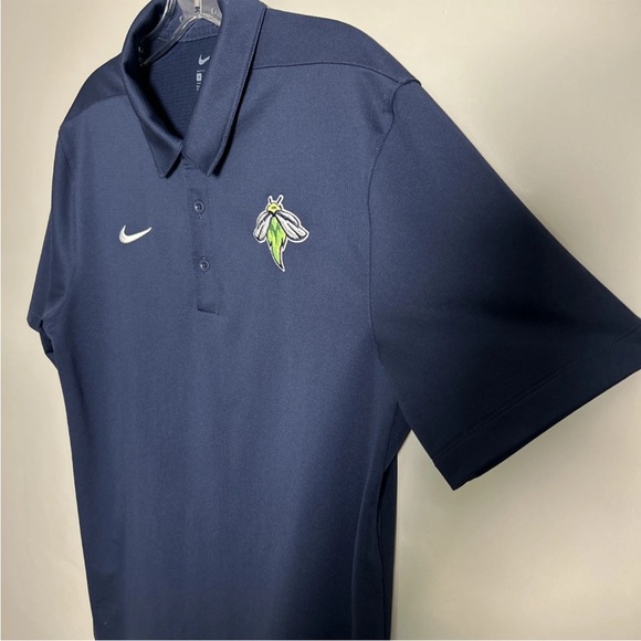 Nike Columbia Fireflies Minor League Baseball Men’s Golf Polo Sz Med Navy Blue - Picture 3 of 6